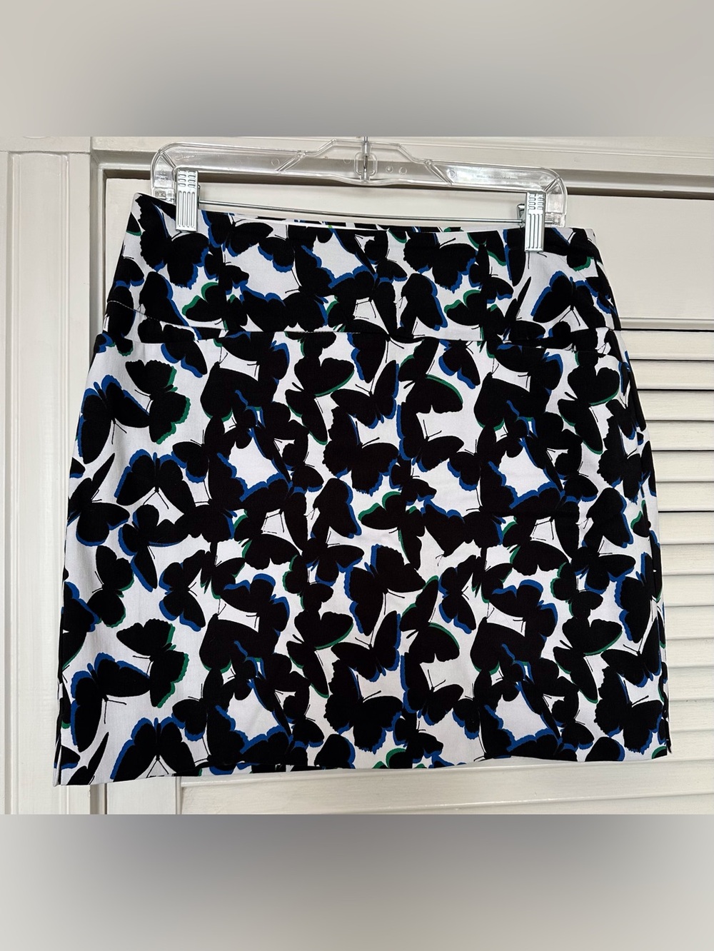 Golf Skort! Black & White Butterflies with Blue and Green Accents